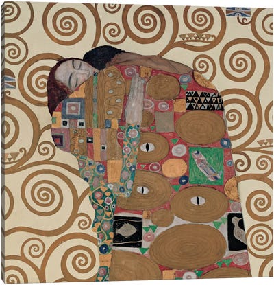 Fulfillment, Square Canvas Art Print - Gustav Klimt
