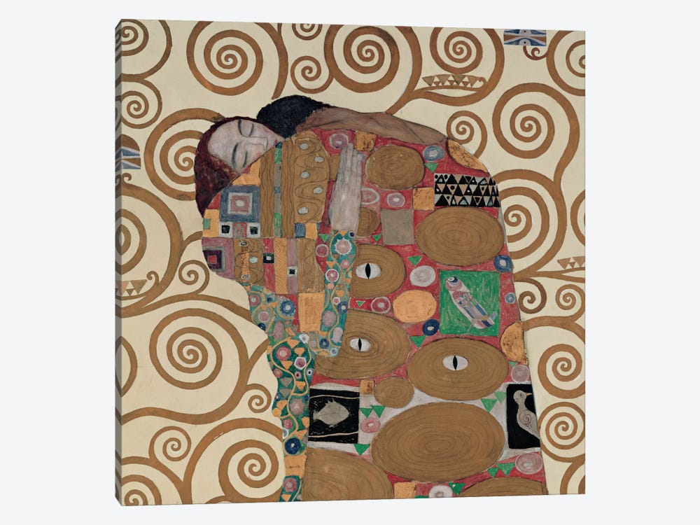 Fulfillment, Square by Gustav Klimt 1-piece Art Print
