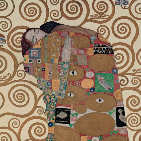 Gustav Klimt: Fulfillment, Square by Gustav Klimt