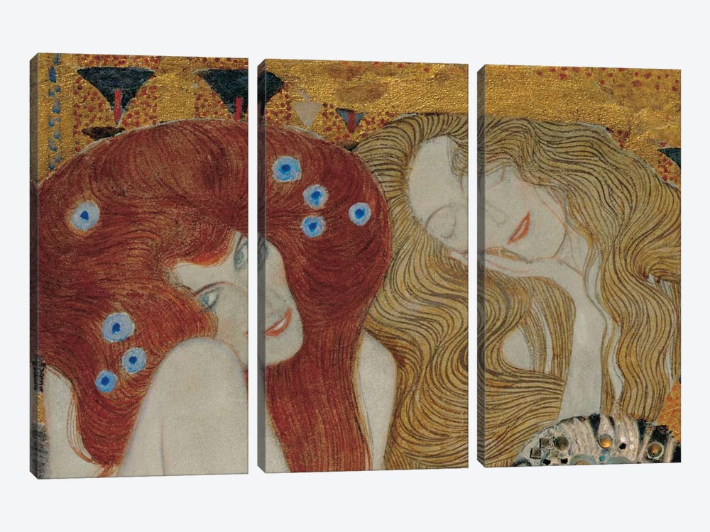 Beethoven Frieze by Gustav Klimt 3-piece Canvas Print