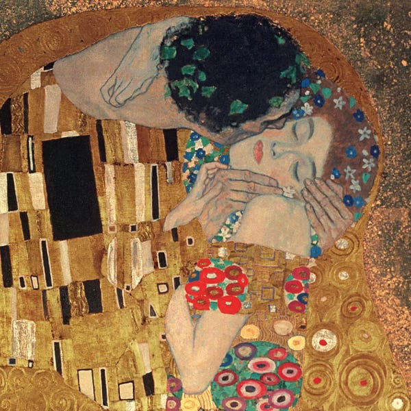 All Things Klimt: Il Bacio, Square Detail by Gustav Klimt