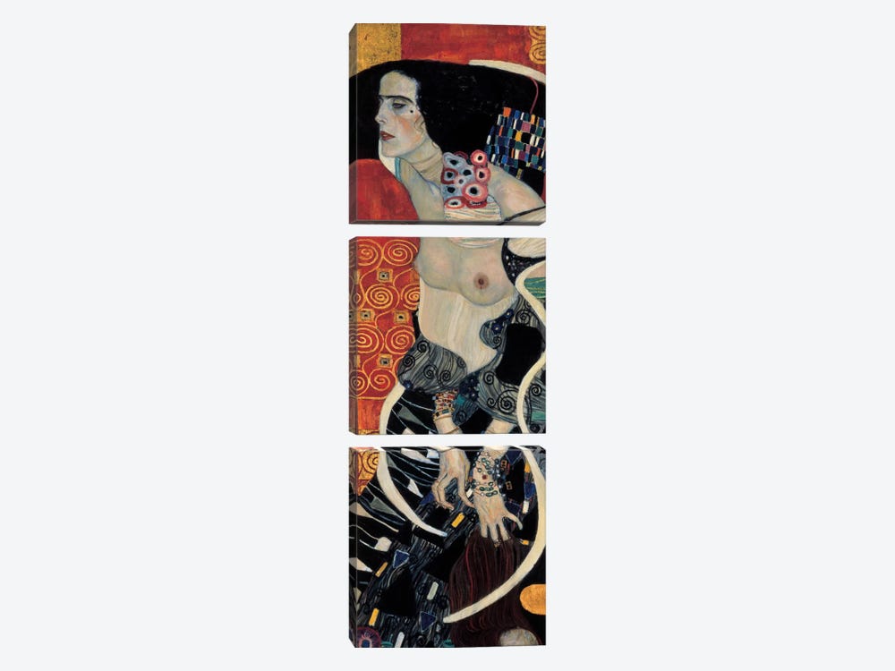 Judith II, 1909 by Gustav Klimt 3-piece Canvas Art
