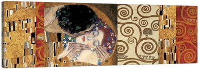 Klimt Deco (The Kiss) Canvas Art Print - Traditional Living Room Art