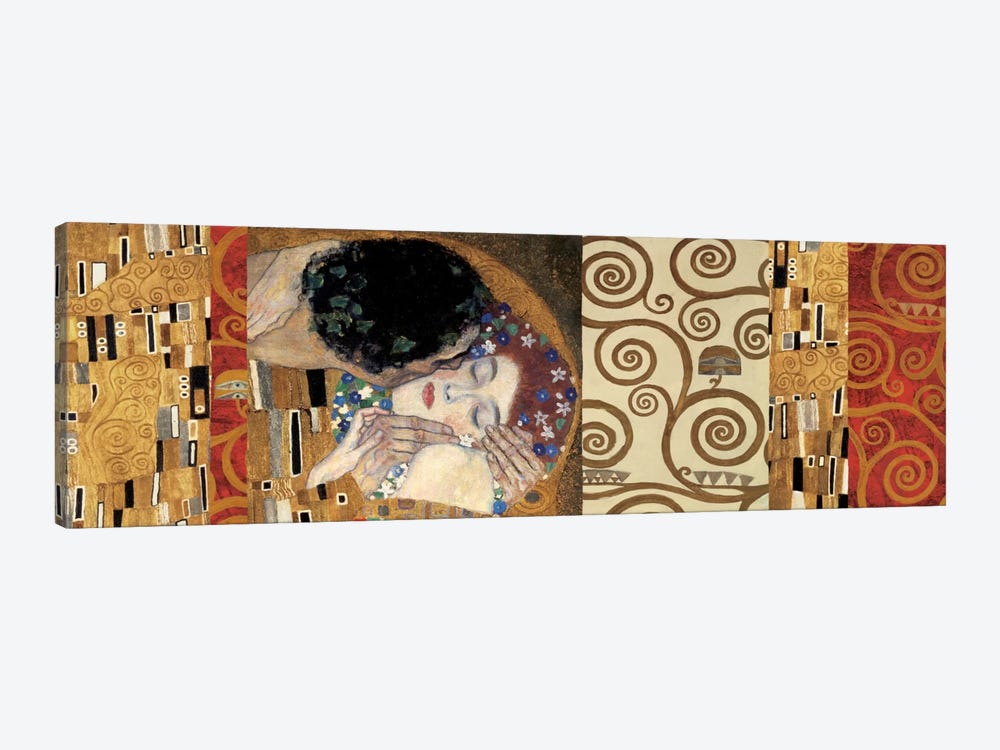 Klimt Deco (The Kiss) Canvas Art by Gustav Klimt | iCanvas