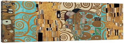 Klimt 150 Anniversary I Canvas Art Print - Orange, Teal & Espresso