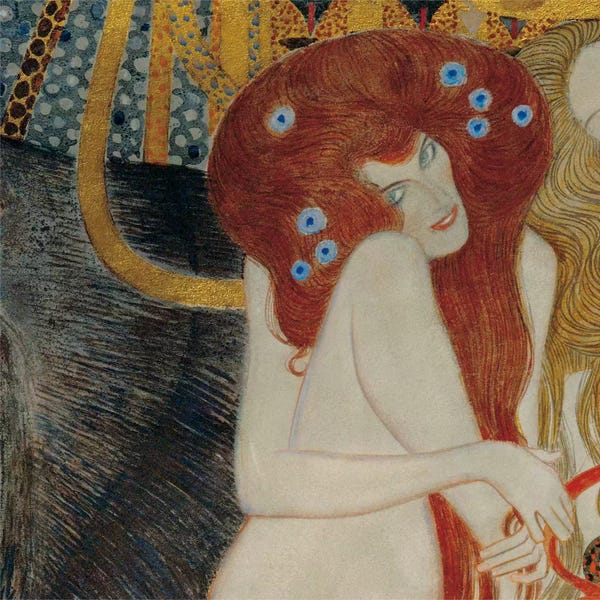 All Things Klimt: Beethoven Frieze, Square Detail by Gustav Klimt