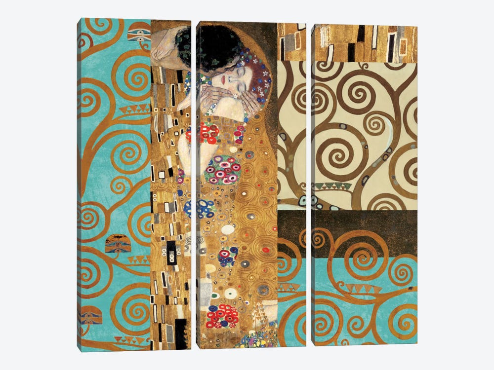 Klimt 150 Anniversary IV by Gustav Klimt 3-piece Canvas Print