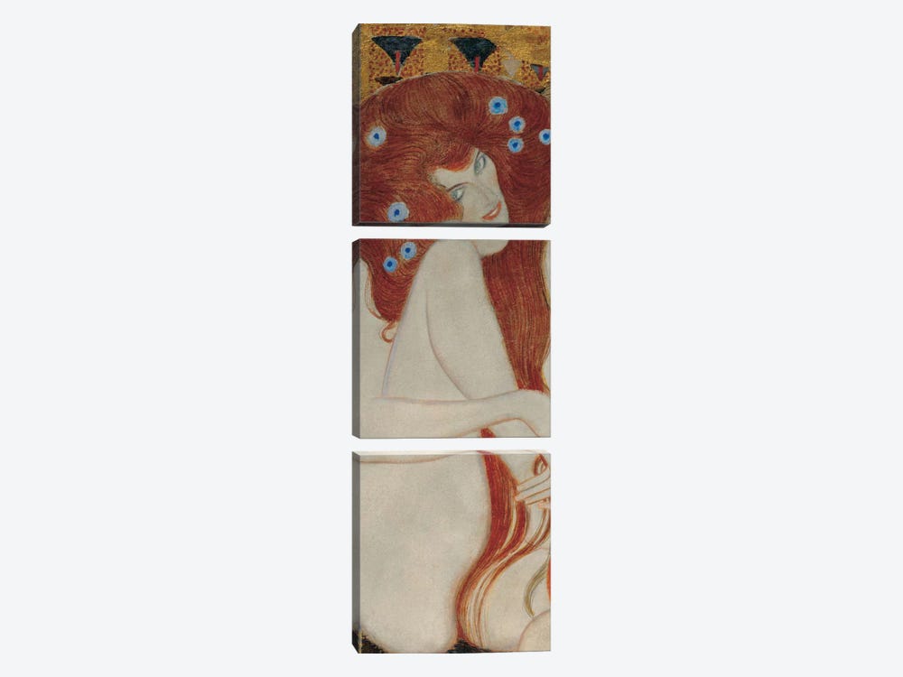 Beethoven Frieze, Rectangle Detail by Gustav Klimt 3-piece Art Print