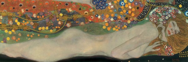 Gustav Klimt: Sea Serpents, Detail IV by Gustav Klimt