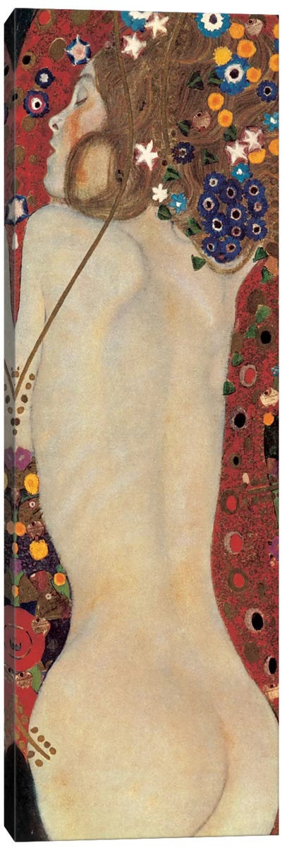 Sea Serpents, Detail V Canvas Art Print - Gustav Klimt