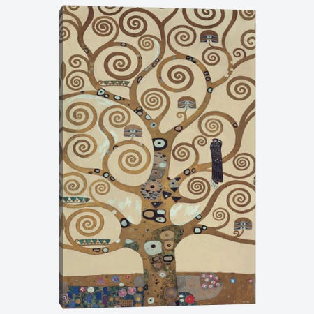 The Tree Of Life, Tree Detail Canvas Print #GKL51} by Gustav Klimt Canvas Art Print