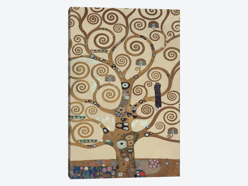 The Tree Of Life, Tree Detail by Gustav Klimt 1-piece Canvas Art