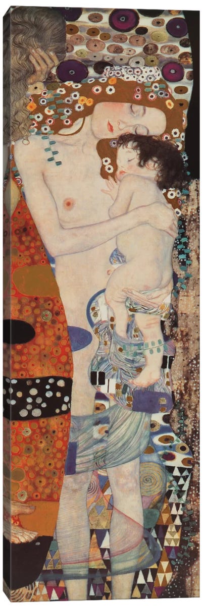 Three Ages Of Woman, Vertical Canvas Art Print - Gustav Klimt