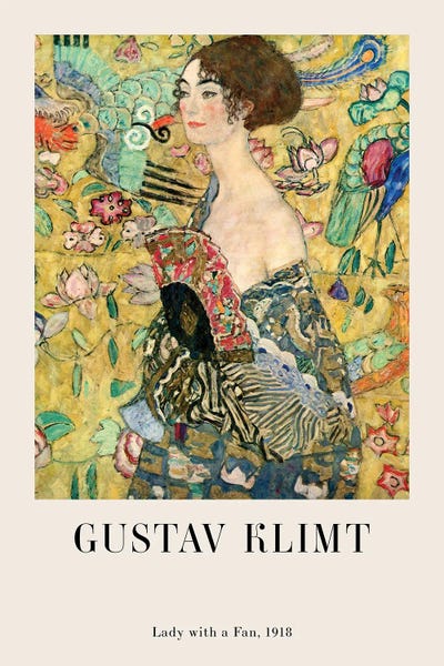 Gustav Klimt: Gustav Klimt - Lady With A Fan, 1918 by Gustav Klimt
