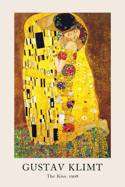 Gustav Klimt: Gustav Klimt - The Kiss, 1908 by Gustav Klimt