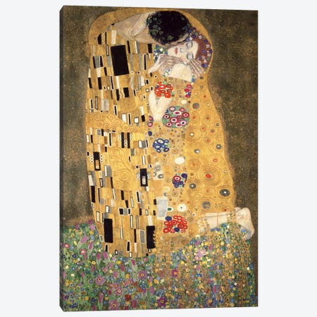 Der Kuss Canvas Print #GKL6} by Gustav Klimt Canvas Wall Art