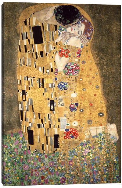 Der Kuss Canvas Art Print - Gustav Klimt