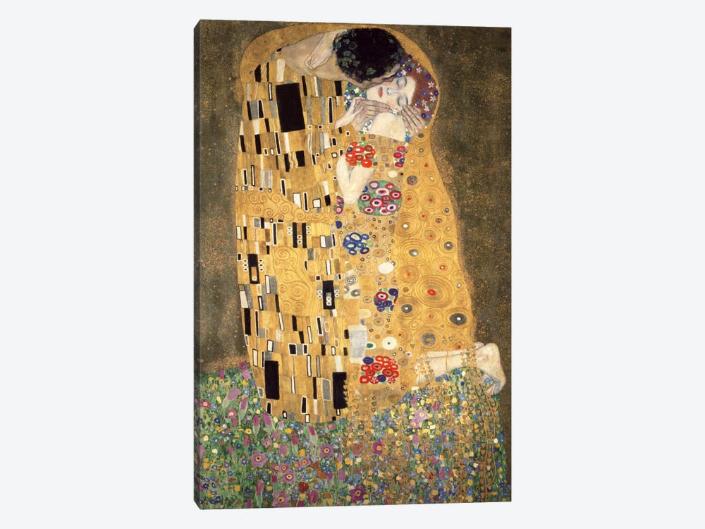 Der Kuss by Gustav Klimt 1-piece Canvas Wall Art