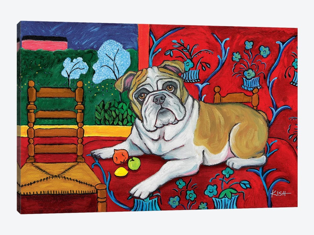 Bulldog Muttisse by Gretchen Kish Serrano 1-piece Canvas Wall Art