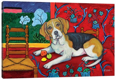 Beagle Muttisse Canvas Art Print - All Things Matisse