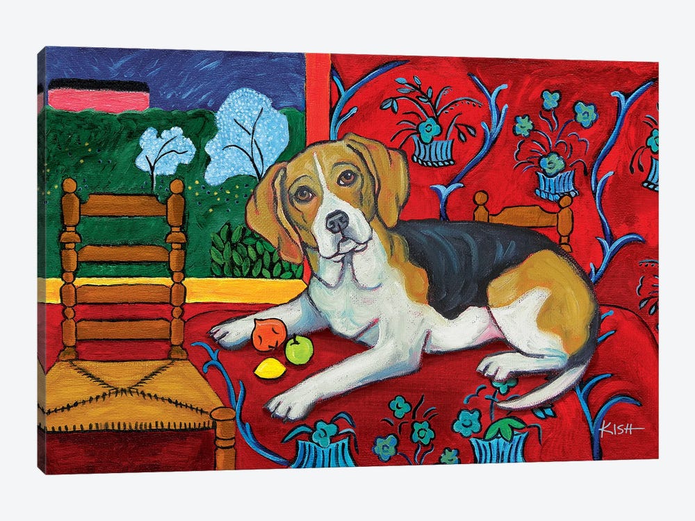 Beagle Muttisse by Gretchen Kish Serrano 1-piece Canvas Artwork