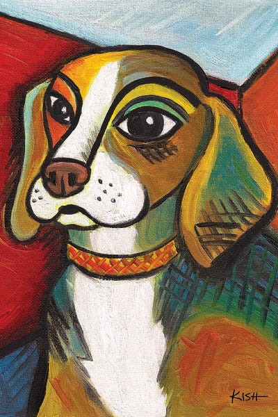 Beagle Pawcasso by Gretchen KISH Serrano canvas print