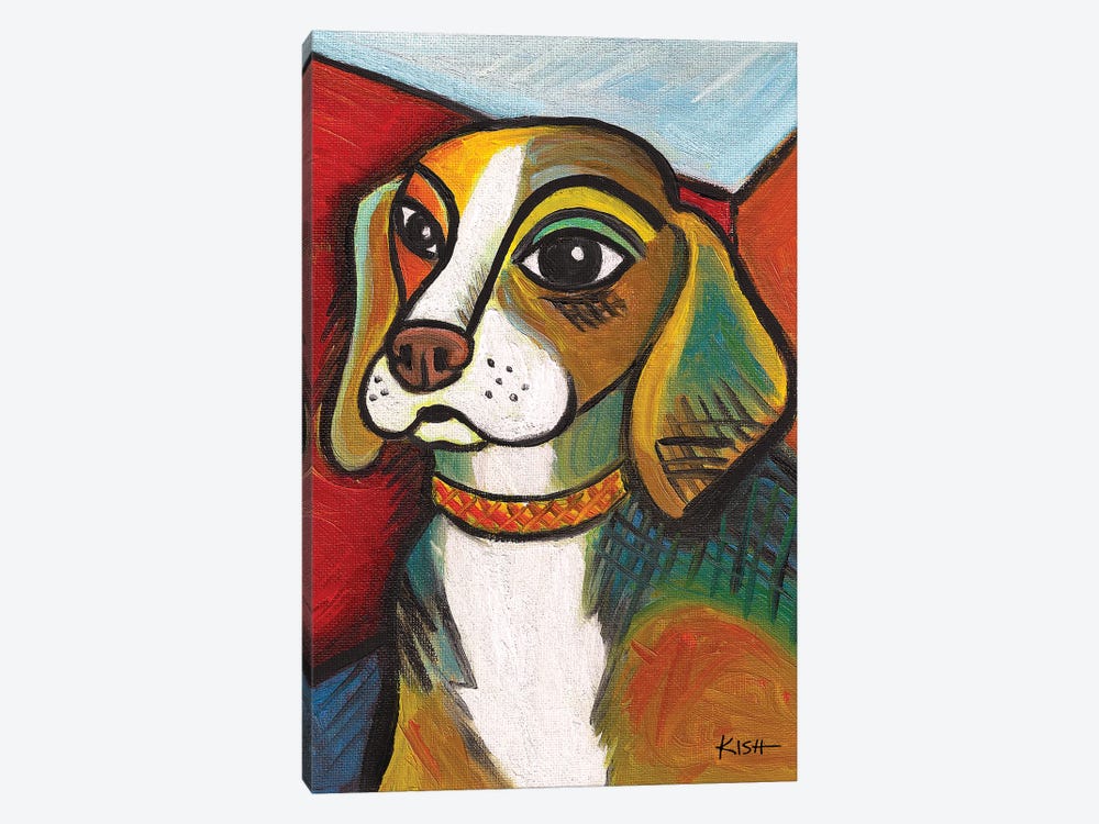 Beagle Pawcasso by Gretchen Kish Serrano 1-piece Canvas Wall Art