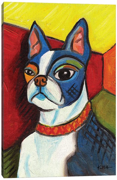 Boston Terrier Pawcasso Canvas Art Print - Gretchen Kish Serrano