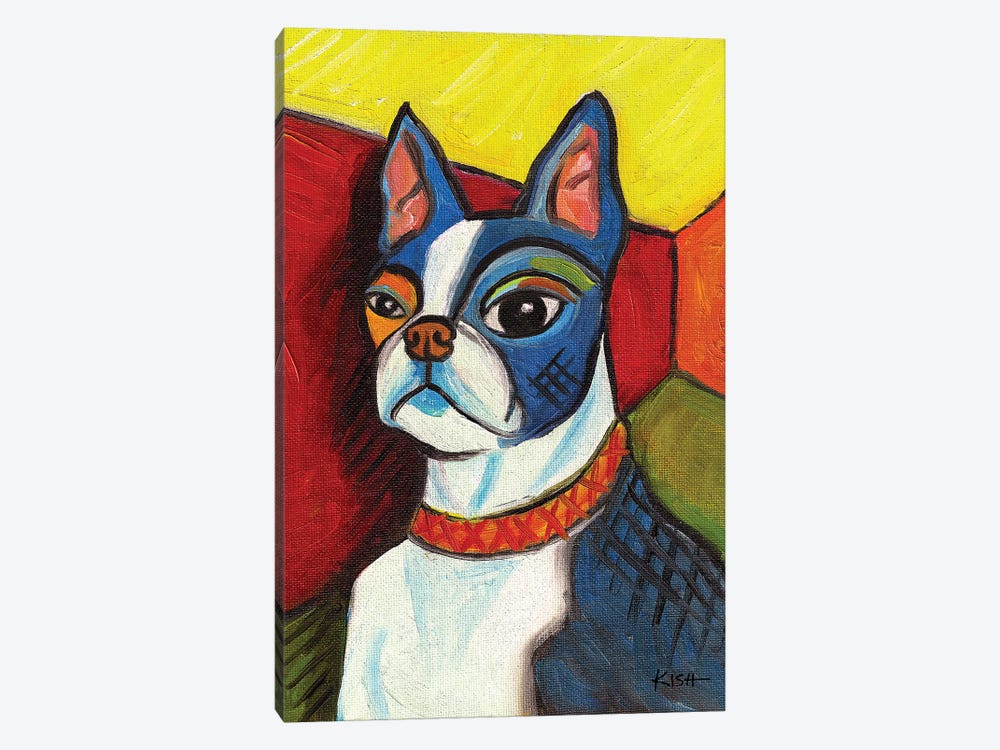 Boston Terrier Pawcasso by Gretchen Kish Serrano 1-piece Canvas Art Print