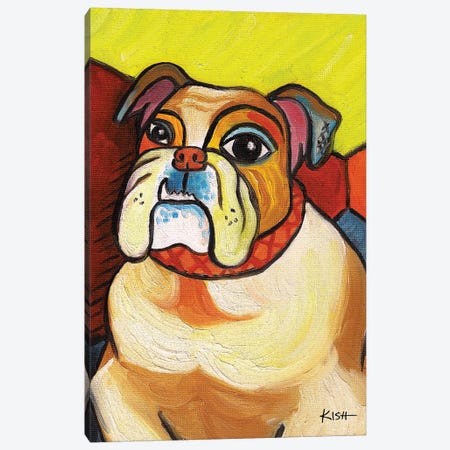 Bulldog Pawcasso Canvas Print #GKS217} by Gretchen Kish Serrano Canvas Art Print