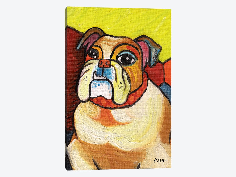 Bulldog Pawcasso by Gretchen Kish Serrano 1-piece Art Print