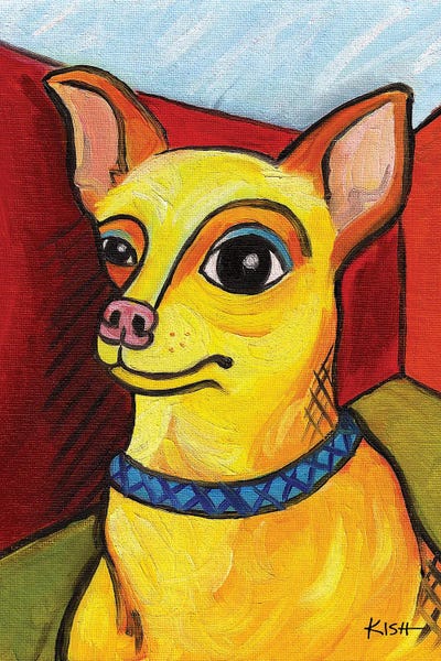 Chihuahua Pawcasso by Gretchen KISH Serrano metal wall art