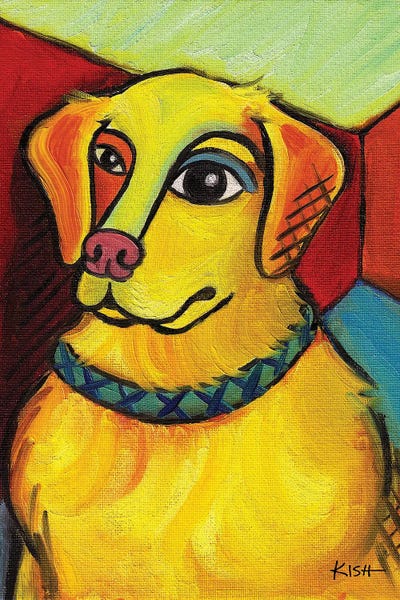 Golden Retriever Pawcasso by Gretchen KISH Serrano canvas print