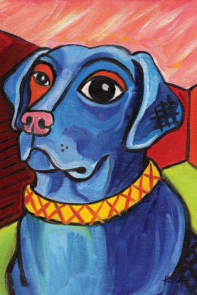 Black Lab Pawcasso by Gretchen KISH Serrano canvas print