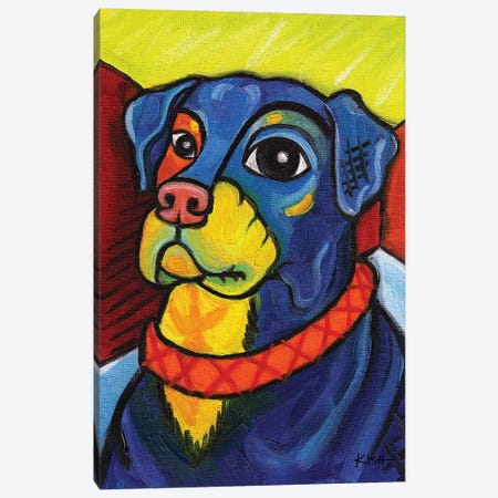 Rottweiler Pawcasso Canvas Print #GKS231} by Gretchen Kish Serrano Canvas Artwork