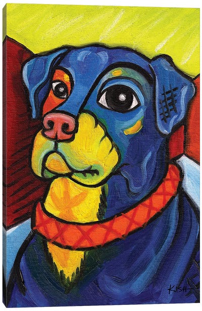 Rottweiler Pawcasso Canvas Art Print - Rottweiler Art