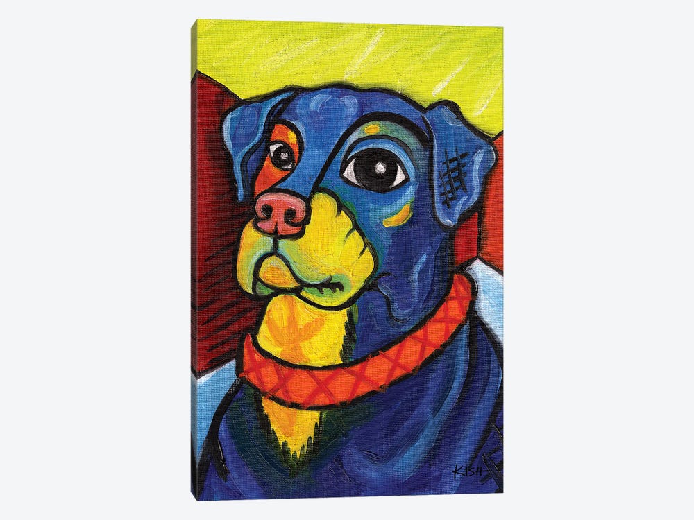 Rottweiler Pawcasso by Gretchen Kish Serrano 1-piece Canvas Art Print