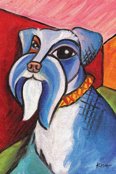 Schnauzer Pawcasso by Gretchen KISH Serrano canvas print