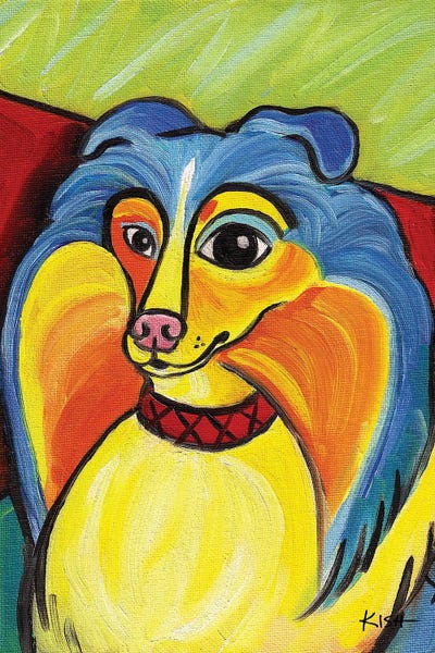 Shetland Sheepdogs: Sheltie Pawcasso by Gretchen KISH Serrano