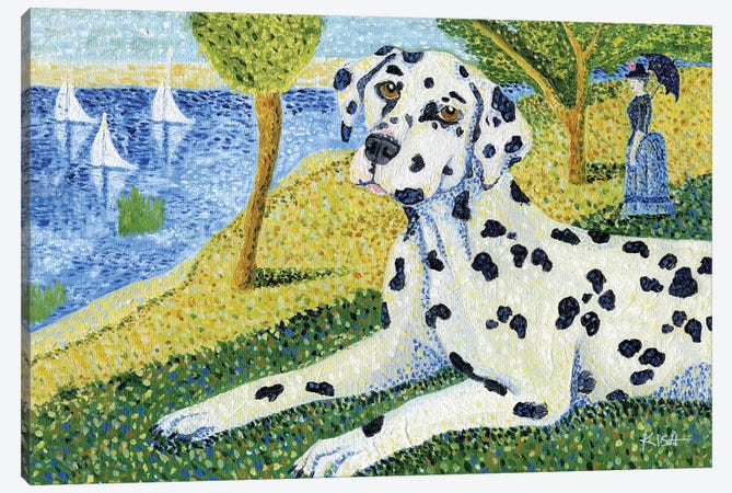 Dalmatian On A Sunday Afternoon Canvas Print #GKS242} by Gretchen Kish Serrano Canvas Print