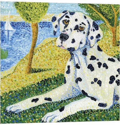 Dalmatian On A Sunday Afternoon Canvas Art Print - Pupsterpieces