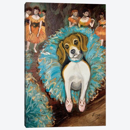 Beagle Dancer Canvas Print #GKS243} by Gretchen Kish Serrano Canvas Art Print