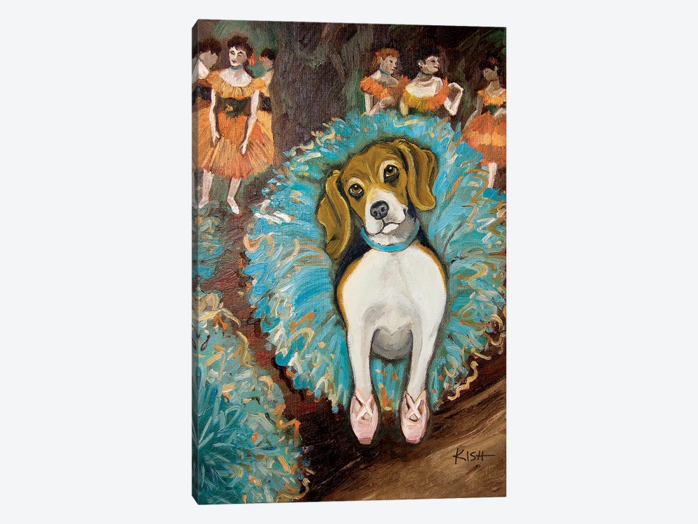 Beagle Dancer by Gretchen Kish Serrano 1-piece Canvas Wall Art