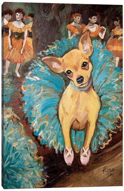 Chihuahua Dancer Canvas Art Print - Gretchen Kish Serrano