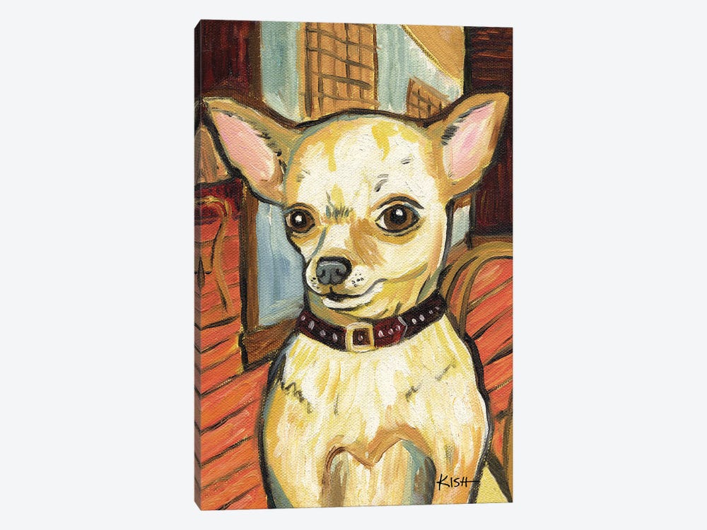 Chihuahua At The Cafe by Gretchen Kish Serrano 1-piece Canvas Art