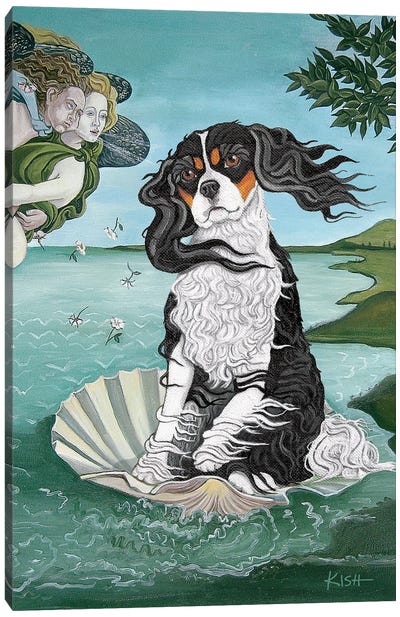 Birth Of The Cavalier King Charles I Canvas Art Print - The Birth of Venus Reimagined