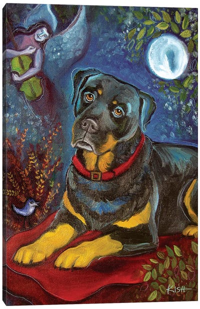 Rottweiler Dream Canvas Art Print - Artists Like Picasso