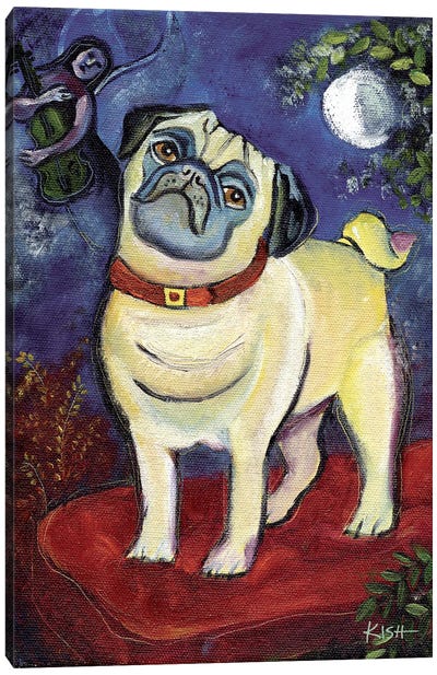 Pug Dream Canvas Art Print - Pug Art