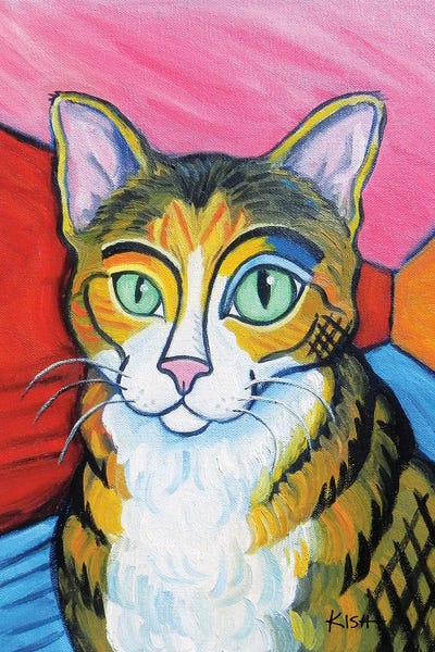 Tabby Cat Pawcasso by Gretchen KISH Serrano art print