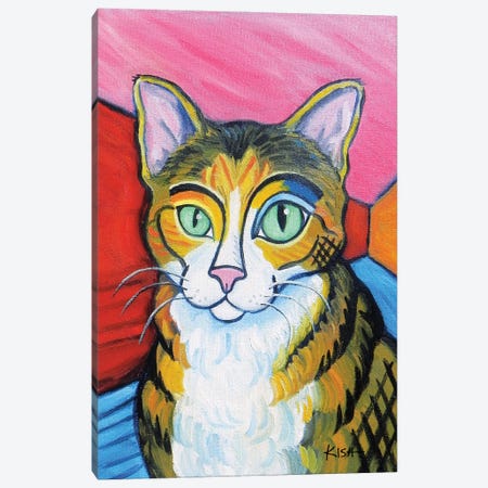 Tabby Cat Pawcasso Canvas Print #GKS259} by Gretchen Kish Serrano Canvas Artwork